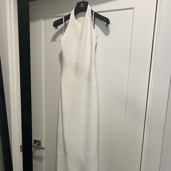 NWT Herve Leger Halter Icon Dress Medium - Picture 4 of 9